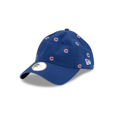 Chicago Cubs Gorra | New Era MLB All Over Logo Casual Classic Adjustable Cap Mexico - Azules